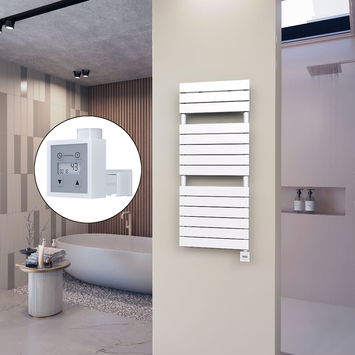 - 10H Electric Towel Warmer 500x1180 White Ktx3 600 W  - 10H Electric Towel Warmer 500x1180 White Ktx3 600 W