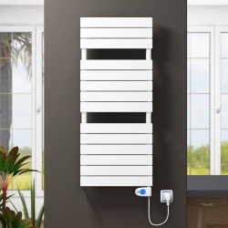 Radiva - 10H Electric Towel Warmer 600x1180 White (Musa Thermostat) 600 W