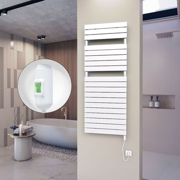  - 10H Electric Towel Warmer 600x1550 White (On/Off) 900 W