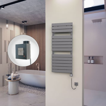 Radiva - 10H Electric Towel Warmer 500x1180 Anthracite Ktx1 600 W (Spiral Cable)
