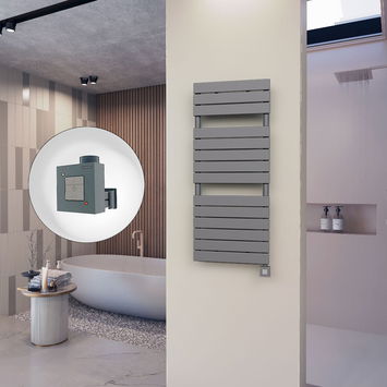  - 10H Sèche Serviettes Electrique 500x1180 Anthracite Ktx1 600 Watt