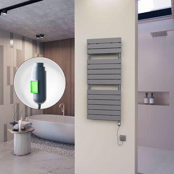  - 10H Sèche Serviettes Electrique 500x1180 Anthracite (On/Off) 600 W