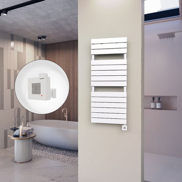 Radiva - 10H Elektrikli Havlupan 500x1180 Beyaz (KTX1 Termostat) 600W