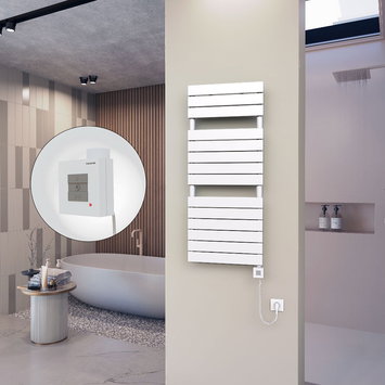 Radiva - 10H Elektrikli Havlupan 500x1180 Beyaz Ktx1 600 Watt Spiral Kablolu