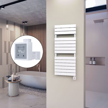 Radiva - 10H Elektrikli Havlupan 500x1180 Beyaz (KTX3 Termostat) 600W