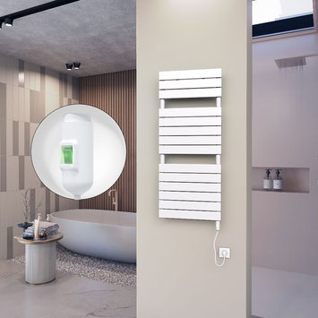 Radiva - 10H Elektrikli Havlupan 500x1180 Beyaz (On/Off Düğmeli) 600 W