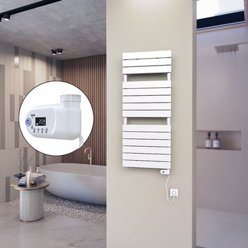 Radiva - 10H Elektrikli Havlupan 500x1180 Beyaz (Thesis Termostat) 600 W