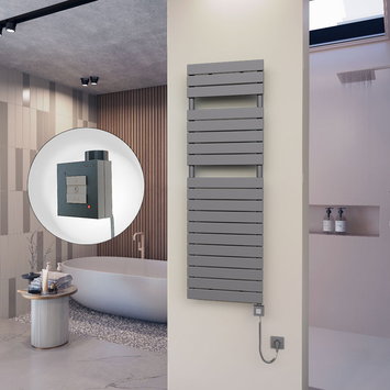 Radiva - 10H Electric Towel Warmer 500x1550 Anthracite Ktx1 600 W (Spiral Cable)
