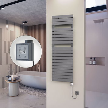 Radiva - 10H Electric Towel Warmer 500x1550 Anthracite Ktx3 600 W (Spiral Cable)