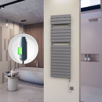 Radiva - 10H Electric Towel Warmer 500x1550 Anthracite (On/Off) 600 W