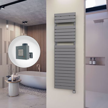  - 10H Sèche Serviettes Electrique 500x1772 Anthracite Ktx1 1000 Watt