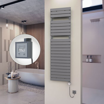 Radiva - 10H Electric Towel Warmer 500x1772 Anthracite Ktx3 1000 W (Spiral Cable)