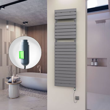  - 10H Sèche Serviettes Electrique 500x1772 Anthracite (On/Off) 900 W