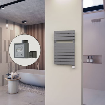Radiva - 10H Elektrikli Havlupan 500x810 Antrasit (KTX3 Termostat) 600W