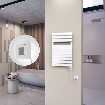 Radiva - 10H Elektrikli Havlupan 500x810 Beyaz Ktx1 600 Watt Spiral Kablolu