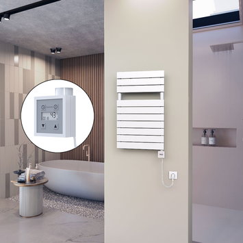 Radiva - 10H Elektrikli Havlupan 500x810 Beyaz (KTX3 Termostat) 600W Spiral Kablolu