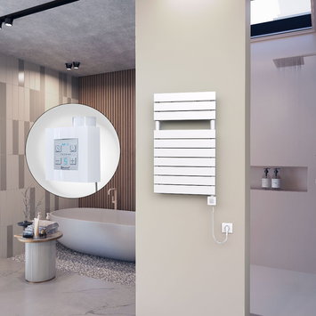 Radiva - 10H Elektrikli Havlupan 500x810 Beyaz (KTX4 Termostat) 600W Spiral Kablolu