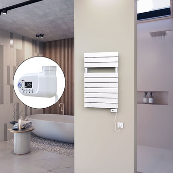 Radiva - 10H Elektrikli Havlupan 500x810 Beyaz (Thesis Termostat) 600 Watt