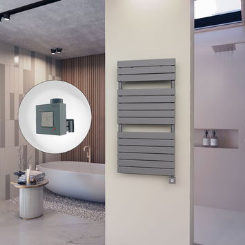  - 10H Sèche Serviettes Electrique 600x1180 Anthracite Ktx1 600 Watt