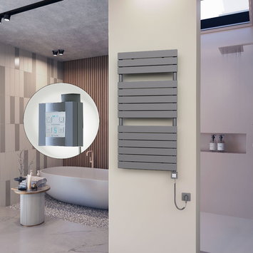 Radiva - 10H Elektrikli Havlupan 600x1180 Antrasit (KTX4 Termostat) 600W Spiral Kablolu