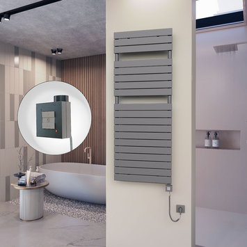Radiva - 10H Elektrikli Havlupan 600x1550 Antrasit Ktx1 1000 Watt Spiral Kablolu