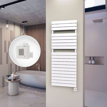 Radiva - 10H Elektrikli Havlupan 600x1550 Beyaz (KTX1 Termostat) 1000W