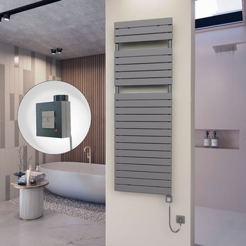 Radiva - 10H Elektrikli Havlupan 600x1772 Antrasit Ktx1 1000 Watt Spiral Kablolu