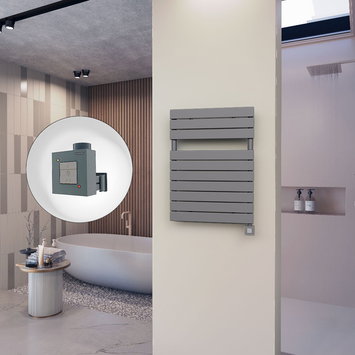 Radiva - 10H Elektrikli Havlupan 600x810 Antrasit (KTX1 Termostat) 600W