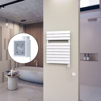 Radiva - 10H Elektrikli Havlupan 600x810 Beyaz (KTX3 Termostat) 600W Spiral Kablolu