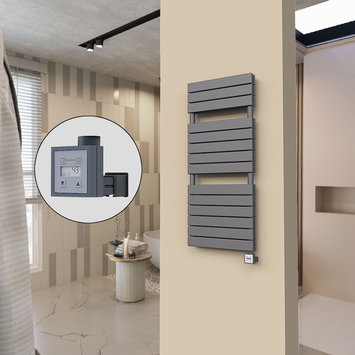 Radiva - 20H Electric Towel Warmer 500x1180 Anthracite Ktx3 600 W
