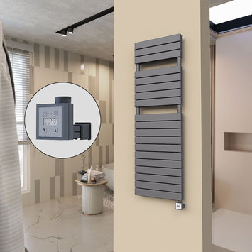 Radiva - 20H Electric Towel Warmer 500x1550 Anthracite Ktx3 1000 W