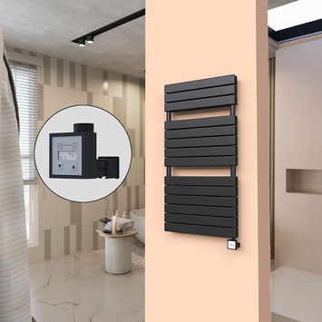  - 20H Electric Towel Warmer 600x1180 Matte Black Ktx3 1000 W
