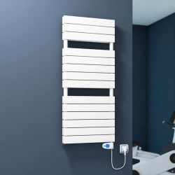 - 20H Electric Towel Warmer 600x1180 White (Musa Thermostat) 900 W