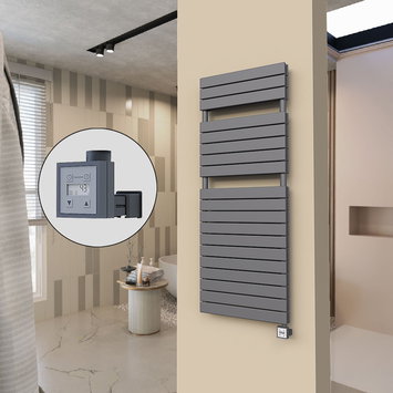 Radiva - 20H Electric Towel Warmer 600x1550 Anthracite Ktx3 1000 W