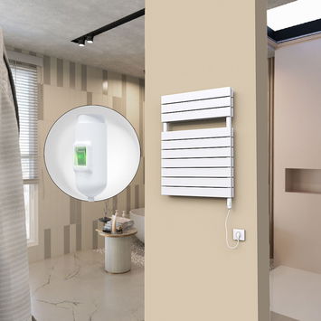  - 20H Electric Towel Warmer 600x810 White (On/Off) 600 W