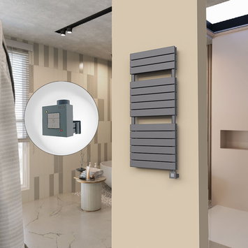 Radiva - 20H Electric Towel Warmer 500x1180 Anthracite Ktx1 600 W