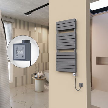  - 20H Electric Towel Warmer 500x1180 Anthracite Ktx3 600 W (Spiral Cable)