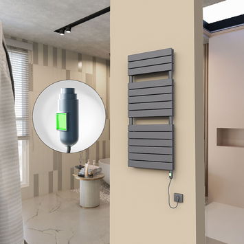  - 20H Electric Towel Warmer 500x1180 Anthracite (On/Off) 600 W