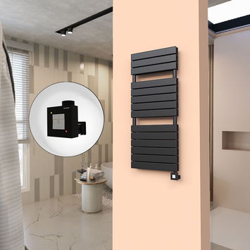  - 20H Electric Towel Warmer 500x1180 Matte Black Ktx1 600 W