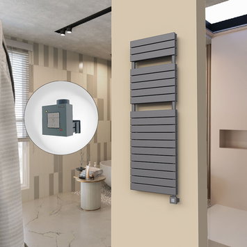Radiva - 20H Sèche Serviettes Electrique 500x1550 Anthracite Ktx1 1000 Watt