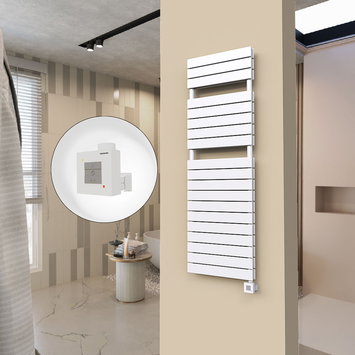 Radiva - 20H Sèche Serviettes Electrique 500x1550 Blanc Ktx1 1000 Watt