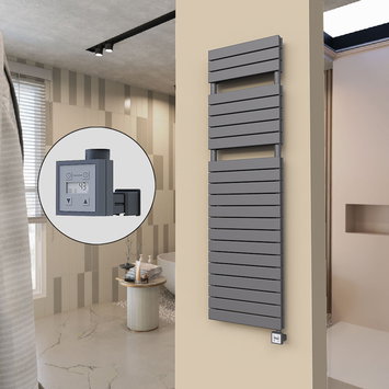 Radiva - 20H Elektrikli Havlupan 500x1772 Antrasit Ktx3 1000 W