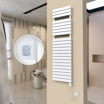 Radiva - 20H Electric Towel Warmer 500x1772 White Ktx4 1000 W (Spiral Cable)