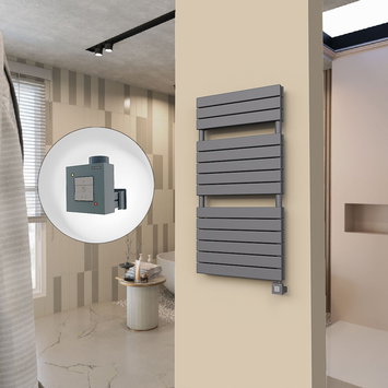 Radiva - 20H Electric Towel Warmer 600x1180 Anthracite Ktx1 1000 W