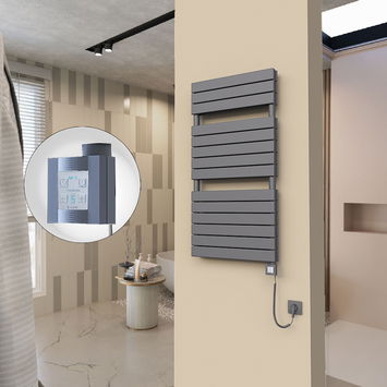  - 20H Electric Towel Warmer 600x1180 Anthracite Ktx4 1000 W (Spiral Cable)