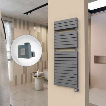  - 20H Sèche Serviettes Electrique 600x1550 Anthracite Ktx1 1000 Watt