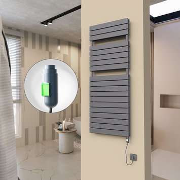 Radiva - 20H Electric Towel Warmer 600x1550 Anthracite (On/Off) 900 W