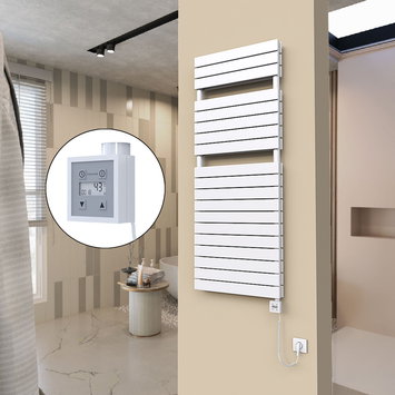Radiva - 20H Electric Towel Warmer 600x1550 White Ktx3 1000 W (Spiral Cable)