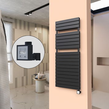  - 20H Elektrikli Havlupan 600x1550 Mat Siyah Ktx3 1000 W