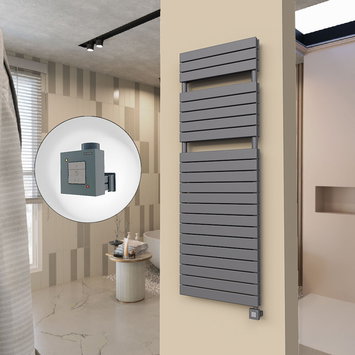Radiva - 20H Electric Towel Warmer 600x1772 Anthracite Ktx1 1000 W